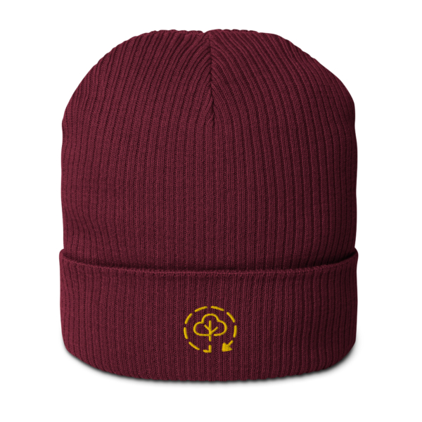Gerippte Bio-Beanie "Logo" – Bild 5