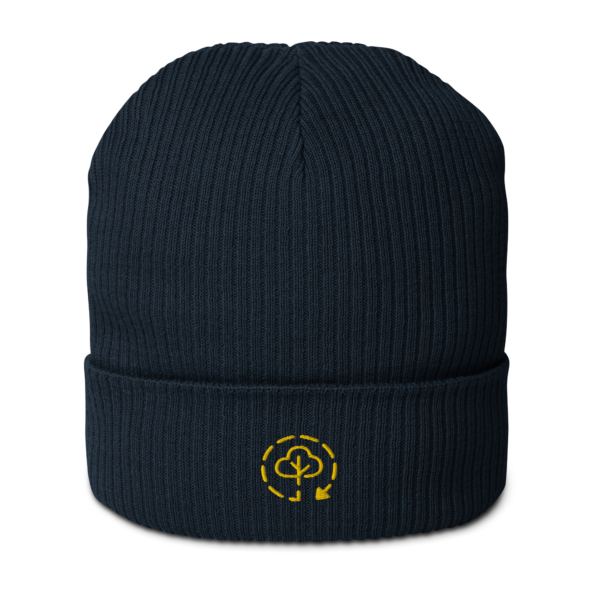 Gerippte Bio-Beanie "Logo" – Bild 4
