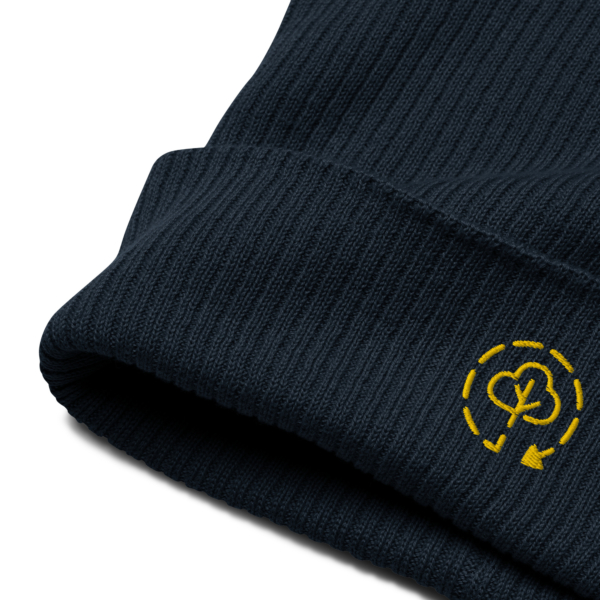 Gerippte Bio-Beanie "Logo" – Bild 2