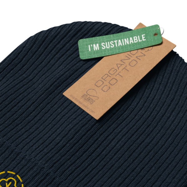 Gerippte Bio-Beanie "Logo" – Bild 3